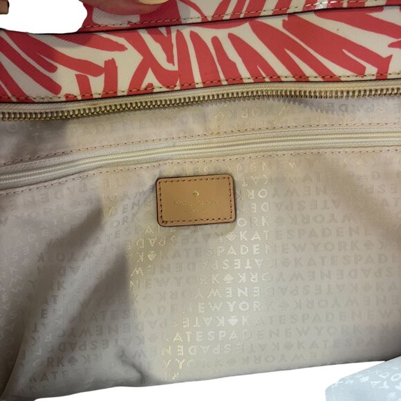 Kate Spade Grant Street Tropical Palm Juno Tote, Pink Multi - Picture 11 of 16